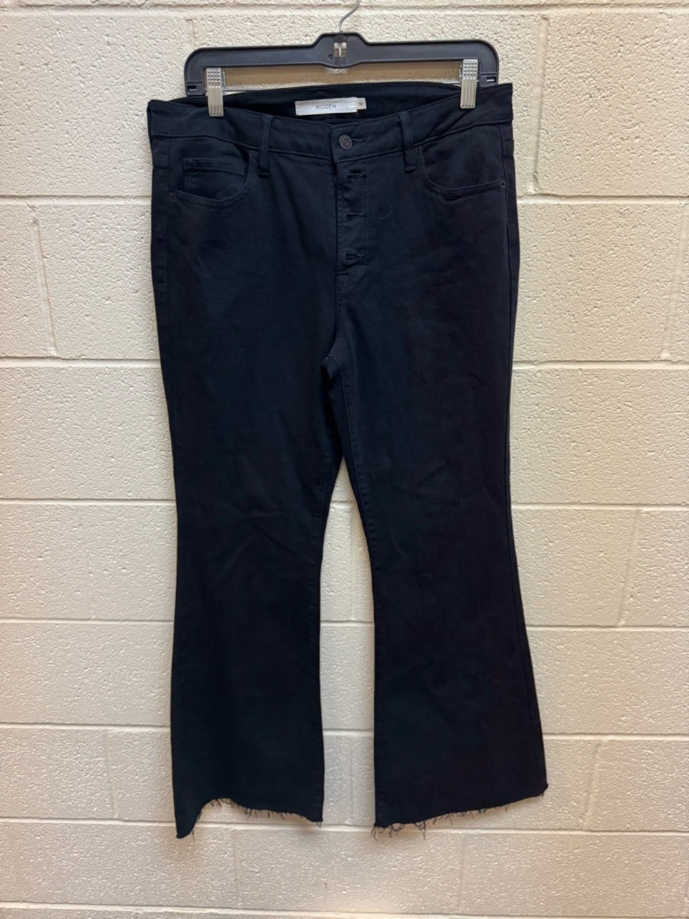 HIDDEN Black Jeans with Branded Button Fly